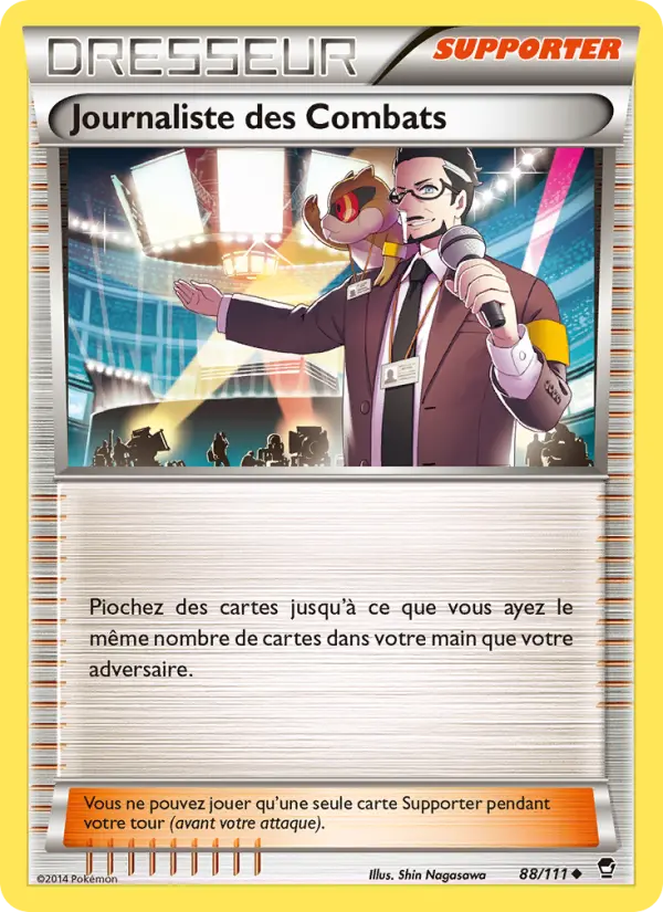 Scan HD carte Pokémon Journaliste des Combats 88/111 — Poings Furieux