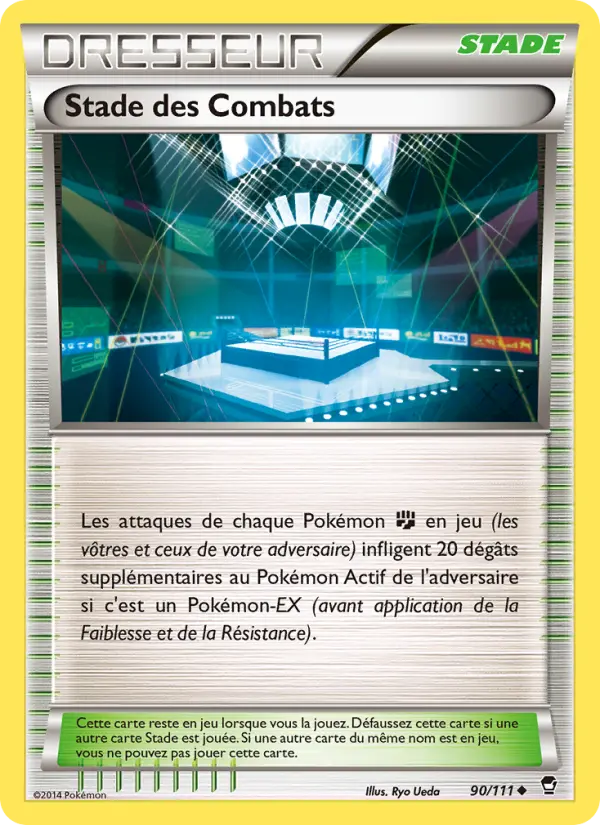 Scan HD carte Pokémon Stade des Combats 90/111 — Poings Furieux