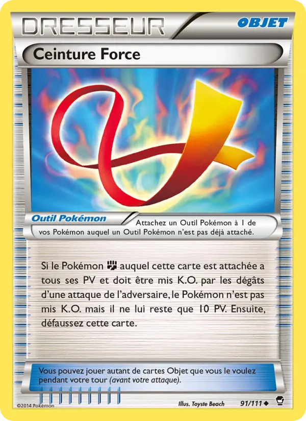 Scan HD carte Pokémon Ceinture Force 91/111 — Poings Furieux