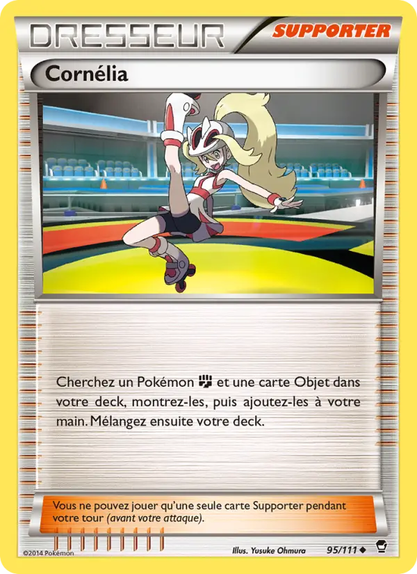 Scan HD carte Pokémon Cornélia 95/111 — Poings Furieux