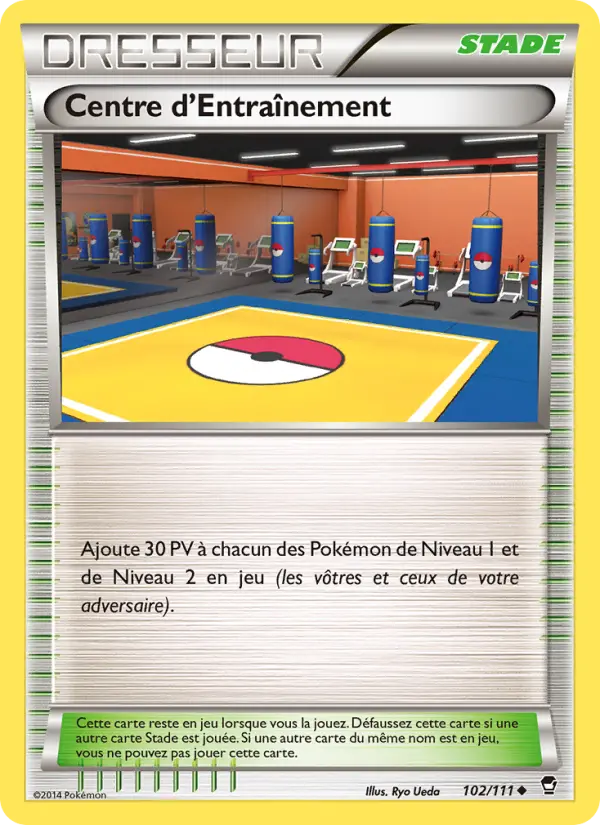 Scan HD carte Pokémon Centre d'Entraînement 102/111 — Poings Furieux