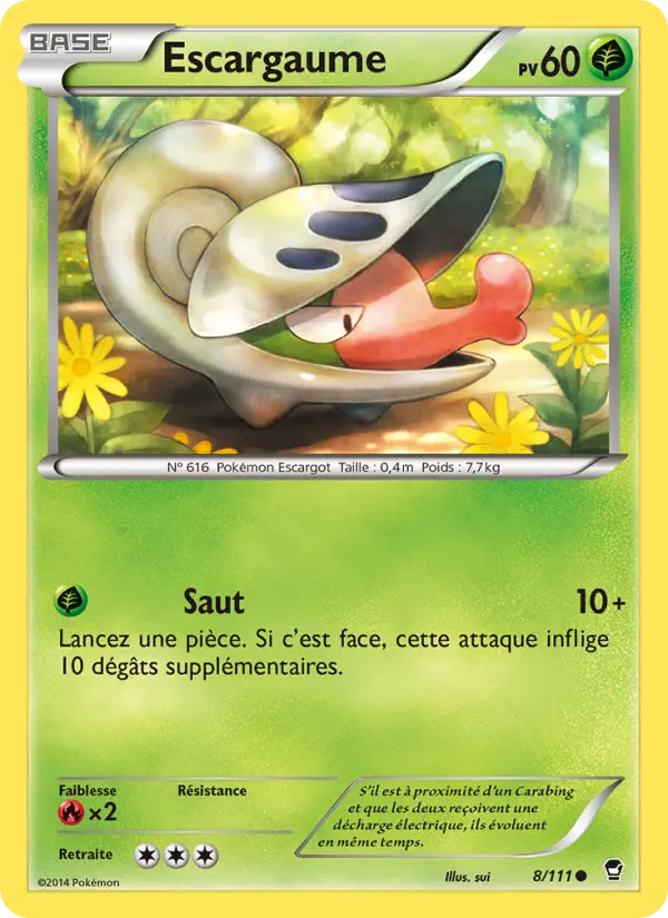 Scan HD carte Pokémon Escargaume 8/111 — Poings Furieux