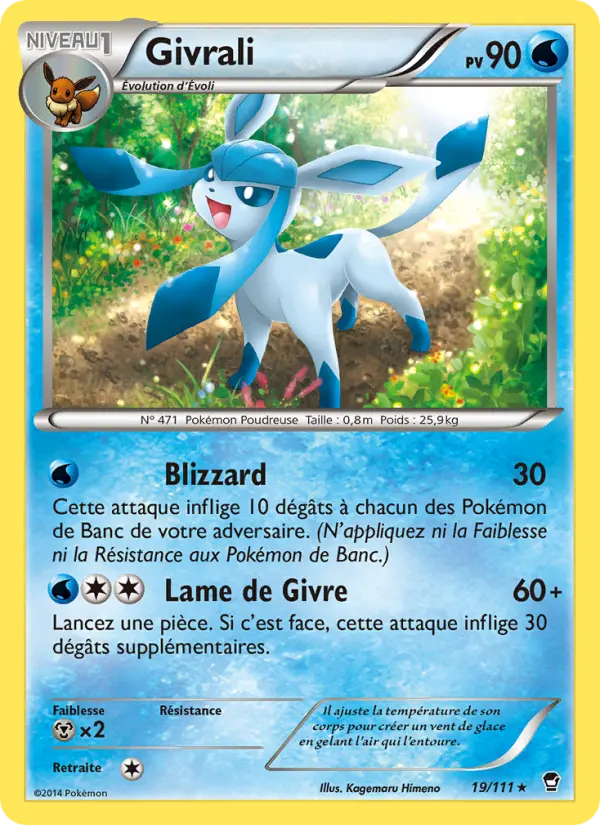 Scan HD carte Pokémon Givrali 19/111 — Poings Furieux