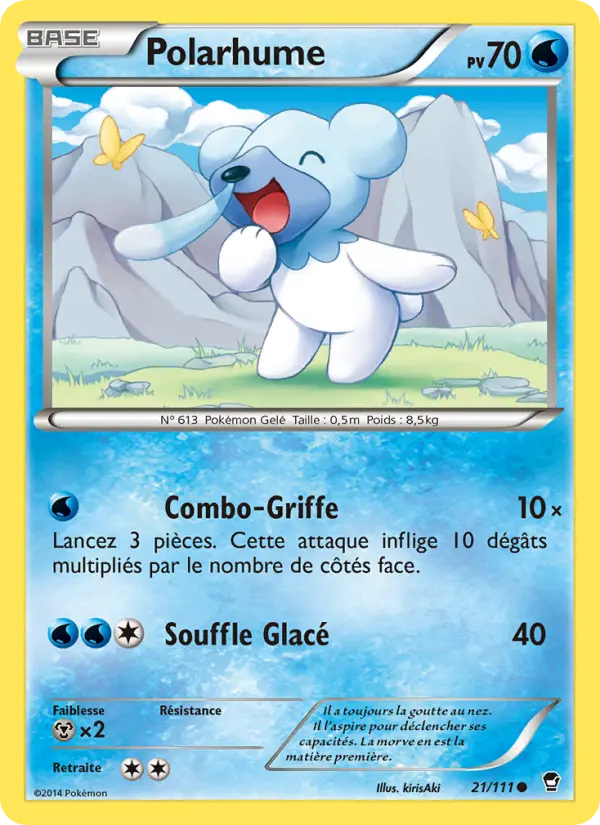 Scan HD carte Pokémon Polarhume 21/111 — Poings Furieux