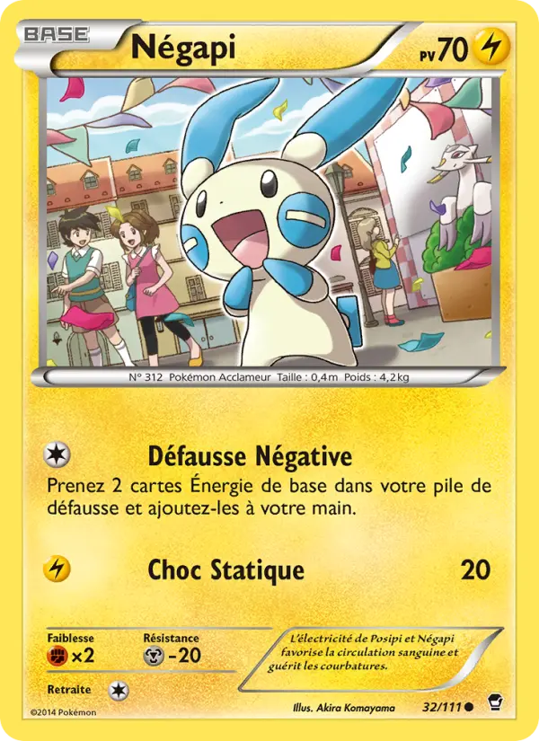Scan HD carte Pokémon Négapi 32/111 — Poings Furieux