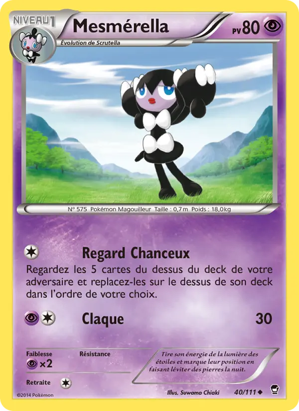 Scan HD carte Pokémon Mesmérella 40/111 — Poings Furieux