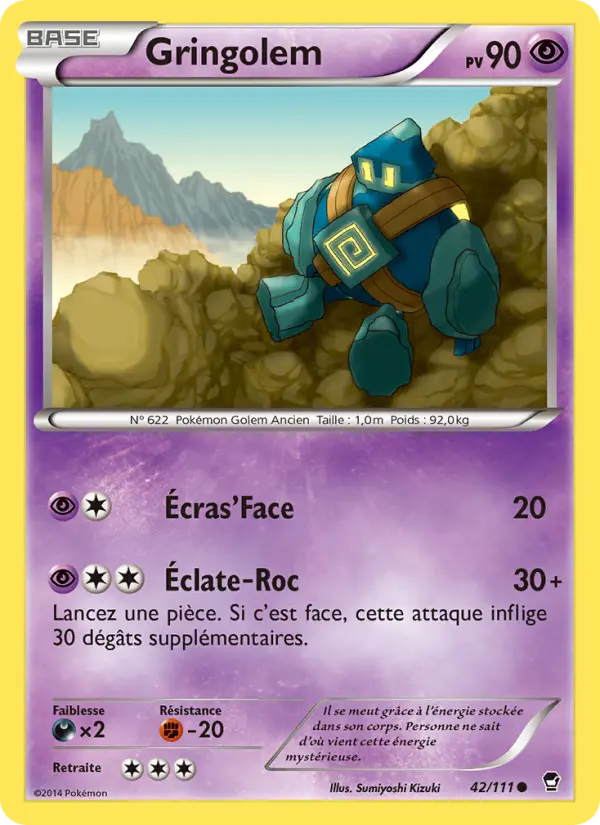 Scan HD carte Pokémon Gringolem 42/111 — Poings Furieux