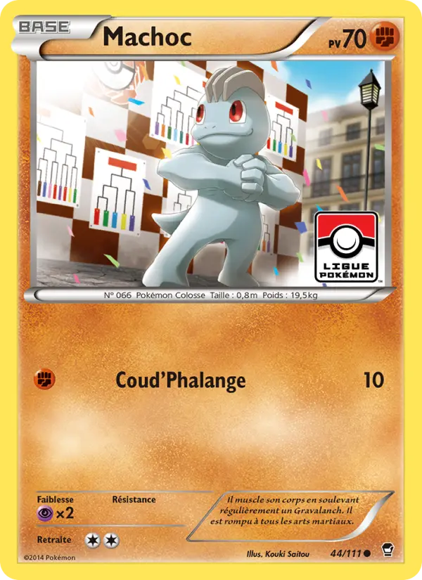 Scan HD carte Pokémon Machoc 44/111 — Poings Furieux