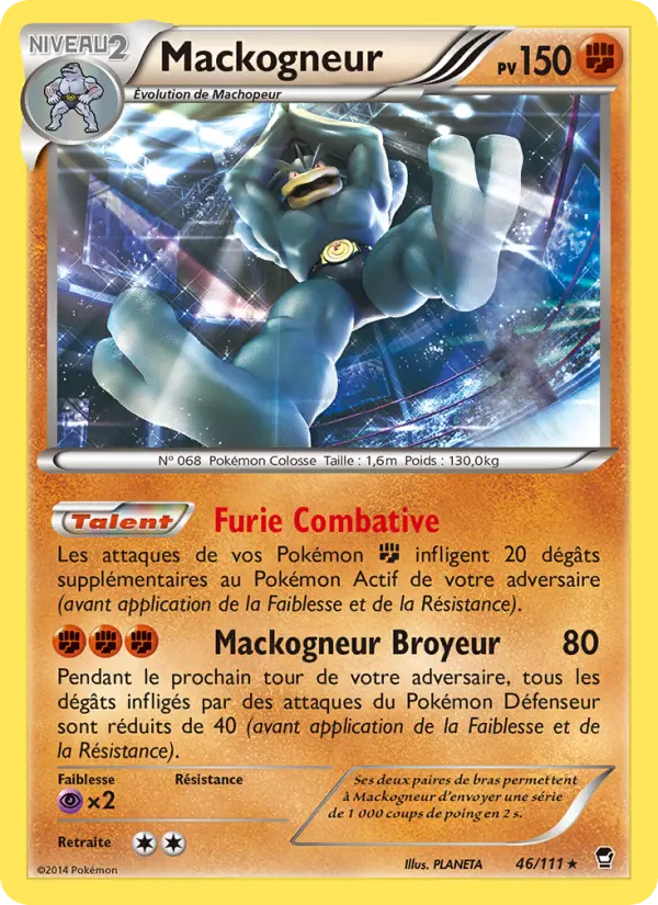 Scan HD carte Pokémon Mackogneur 46/111 — Poings Furieux