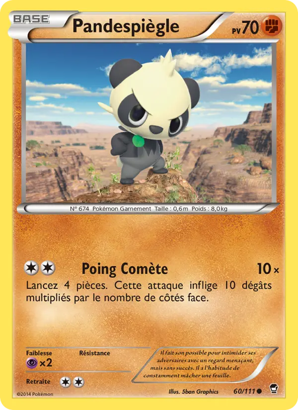 Scan HD carte Pokémon Pandespiègle 60/111 — Poings Furieux