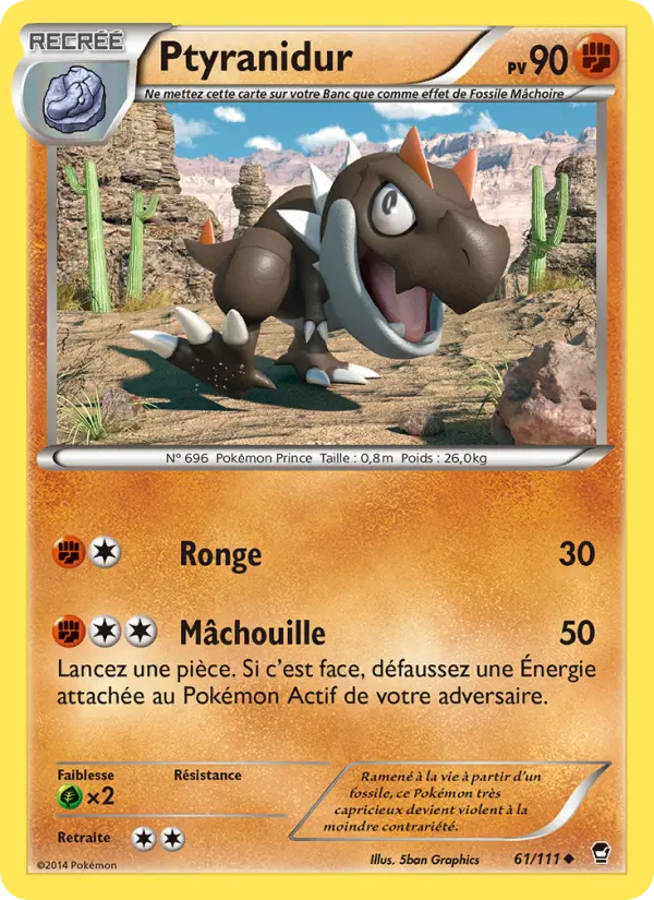Scan HD carte Pokémon Ptyranidur 61/111 — Poings Furieux