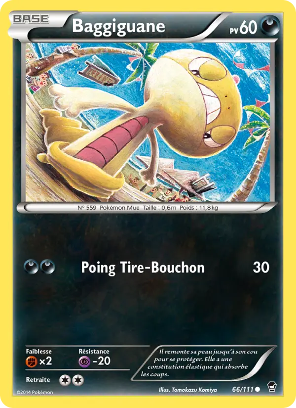 Scan HD carte Pokémon Baggiguane 66/111 — Poings Furieux