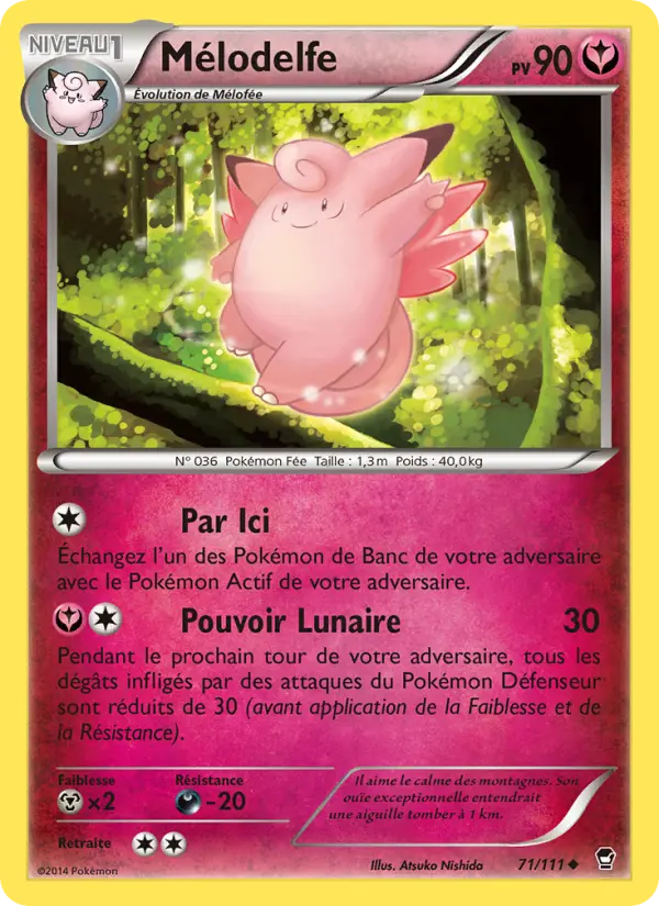 Scan HD carte Pokémon Mélodelfe 71/111 — Poings Furieux