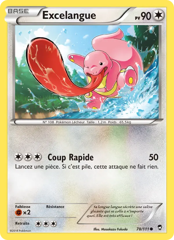 Scan HD carte Pokémon Excelangue 78/111 — Poings Furieux