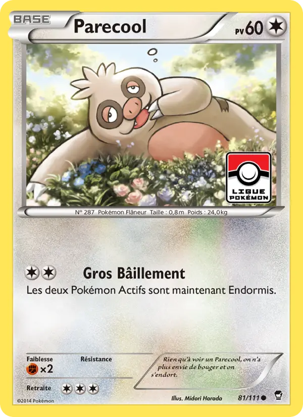Scan HD carte Pokémon Parecool 81/111 — Poings Furieux