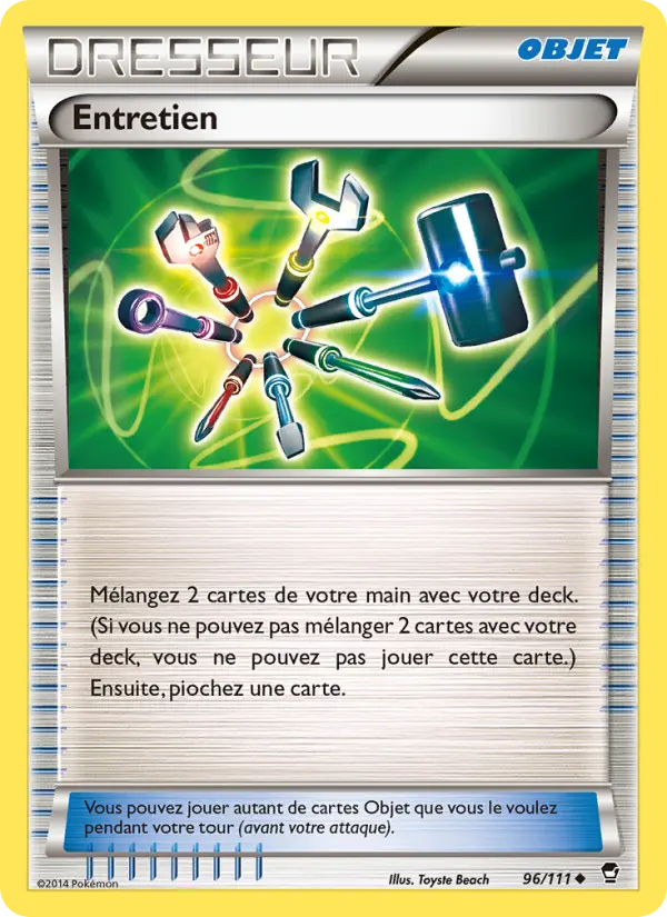 Scan HD carte Pokémon Entretien 96/111 — Poings Furieux