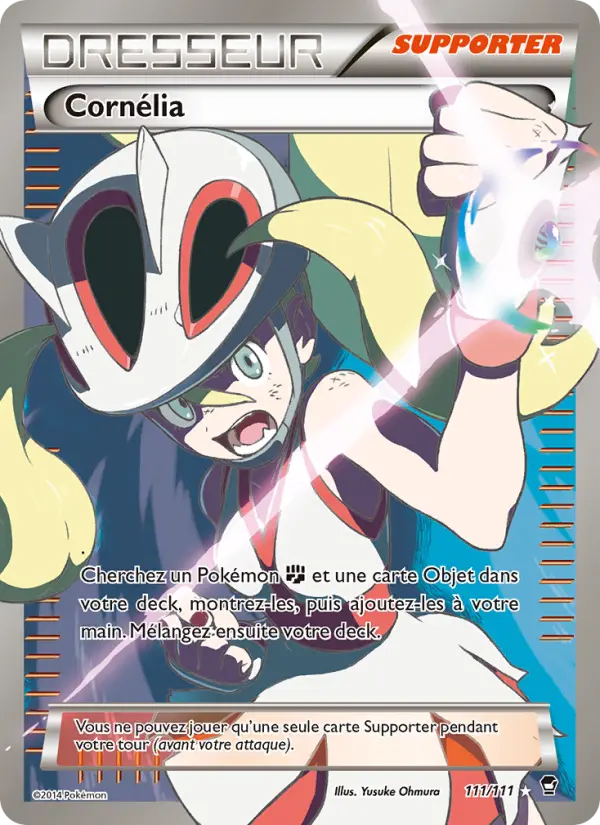 Scan HD carte Pokémon Cornélia 111/111 — Poings Furieux