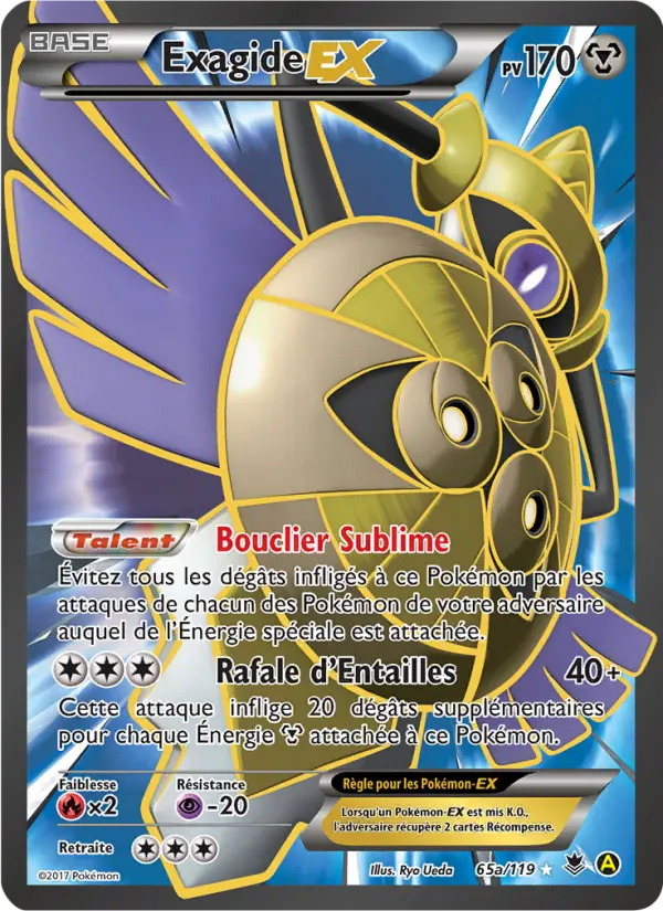 Scan HD carte Pokémon Exagide EX 65a/119 — Vigueur Spectrale