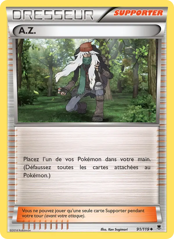 Scan HD carte Pokémon A.Z. 91/119 — Vigueur Spectrale