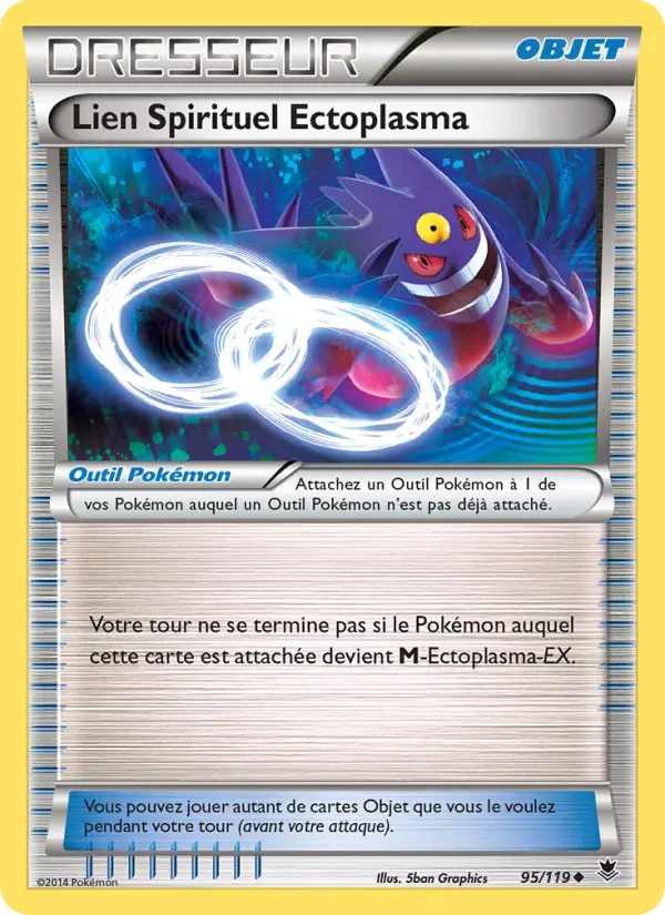 Scan HD carte Pokémon Lien Spirituel Ectoplasma 95/119 — Vigueur Spectrale