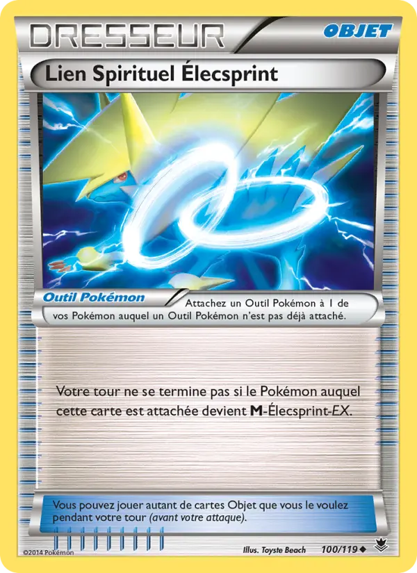 Scan HD carte Pokémon Lien Spirituel Élecsprint 100/119 — Vigueur Spectrale