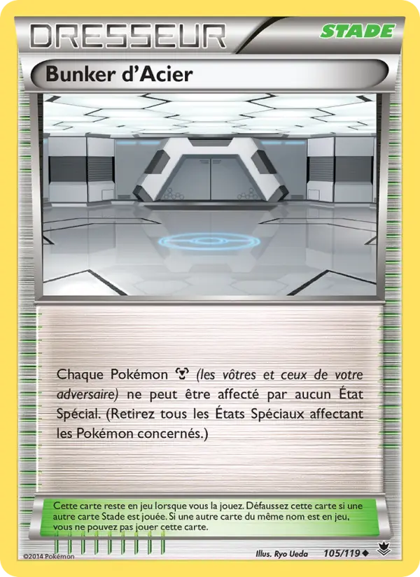Scan HD carte Pokémon Bunker d'Acier 105/119 — Vigueur Spectrale
