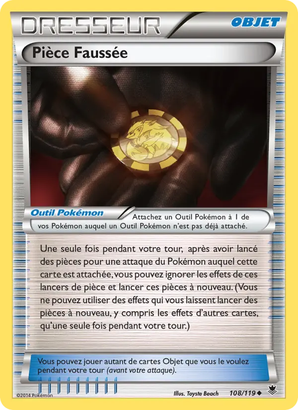 Scan HD carte Pokémon Pièce Faussée 108/119 — Vigueur Spectrale
