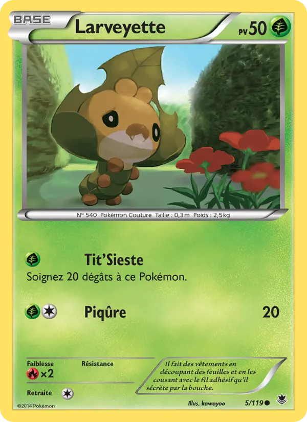 Scan HD carte Pokémon Larveyette 5/119 — Vigueur Spectrale