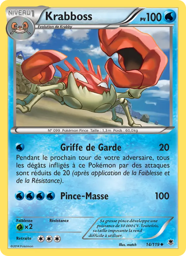 Scan HD carte Pokémon Krabboss 14/119 — Vigueur Spectrale