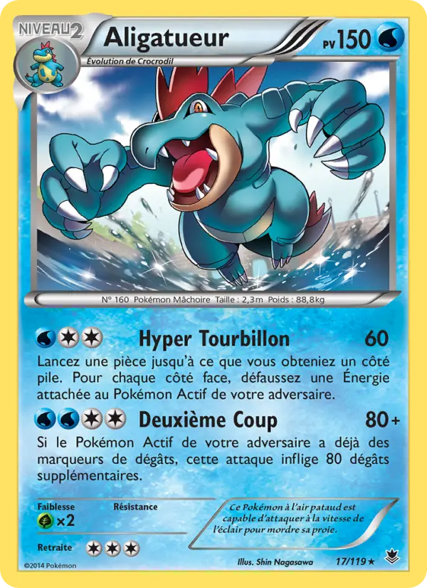 Scan HD carte Pokémon Aligatueur 17/119 — Vigueur Spectrale