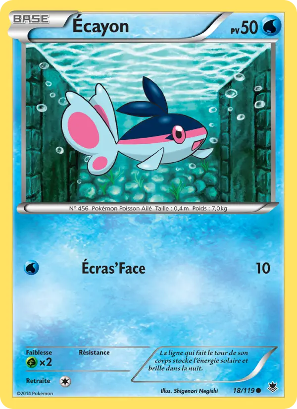Scan HD carte Pokémon Écayon 18/119 — Vigueur Spectrale