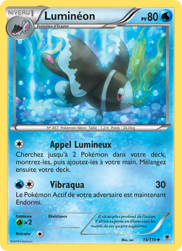 Scan HD carte Pokémon Luminéon 19/119 — Vigueur Spectrale