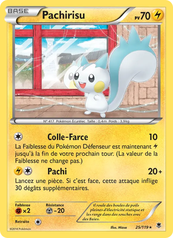 Scan HD carte Pokémon Pachirisu 25/119 — Vigueur Spectrale