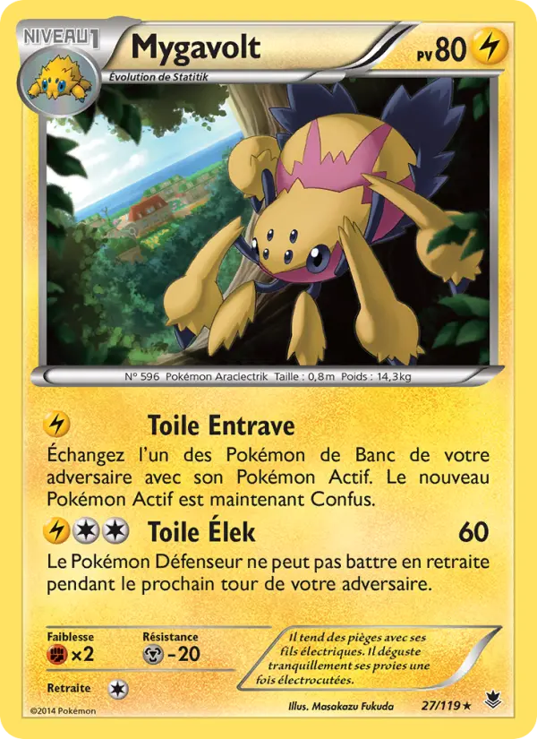 Scan HD carte Pokémon Mygavolt 27/119 — Vigueur Spectrale