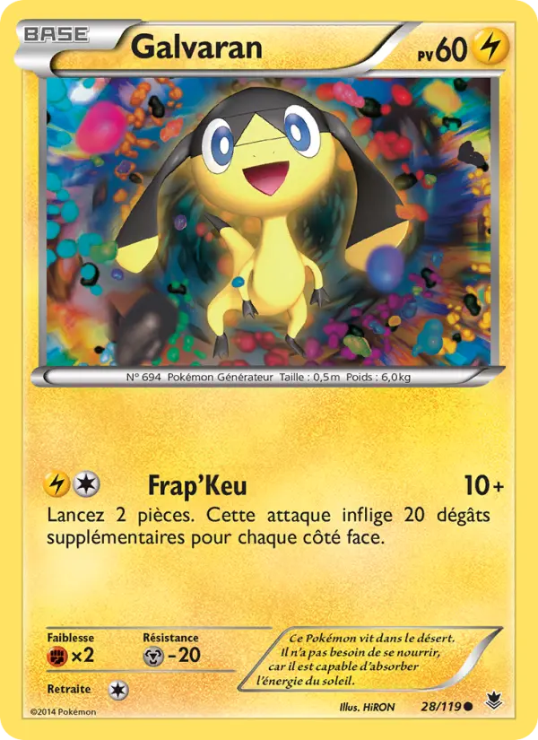 Scan HD carte Pokémon Galvaran 28/119 — Vigueur Spectrale