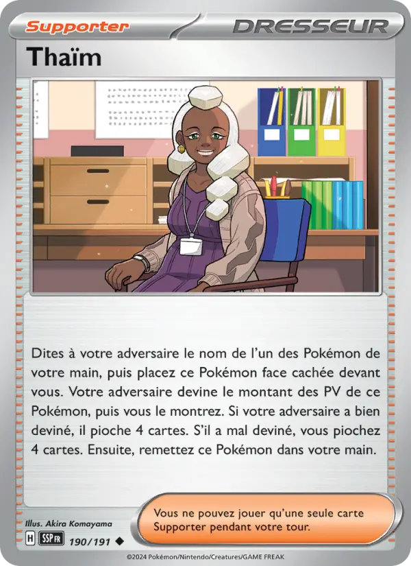 Scan HD carte Pokémon Thaïm 190/191 — Étincelles Déferlantes