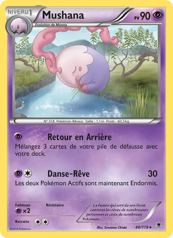 Scan HD carte Pokémon Mushana 40/119 — Vigueur Spectrale