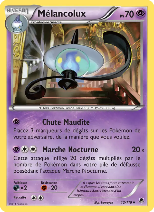 Scan HD carte Pokémon Mélancolux 42/119 — Vigueur Spectrale