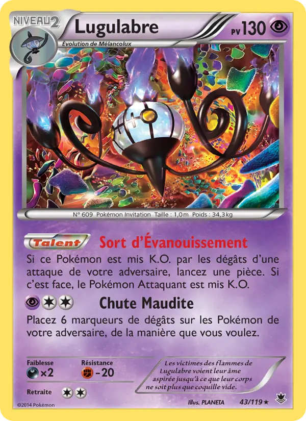 Scan HD carte Pokémon Lugulabre 43/119 — Vigueur Spectrale