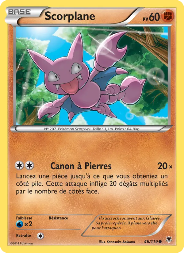 Scan HD carte Pokémon Scorplane 46/119 — Vigueur Spectrale