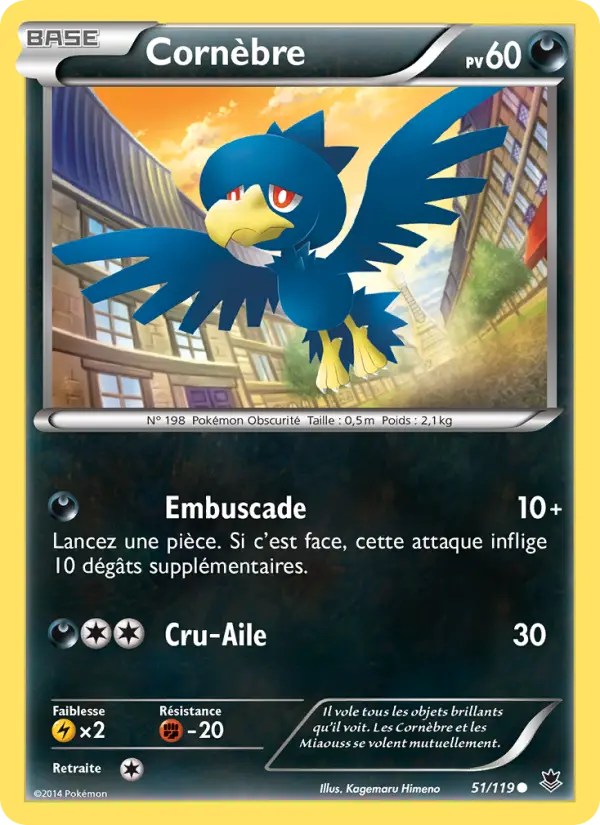 Scan HD carte Pokémon Cornèbre 51/119 — Vigueur Spectrale