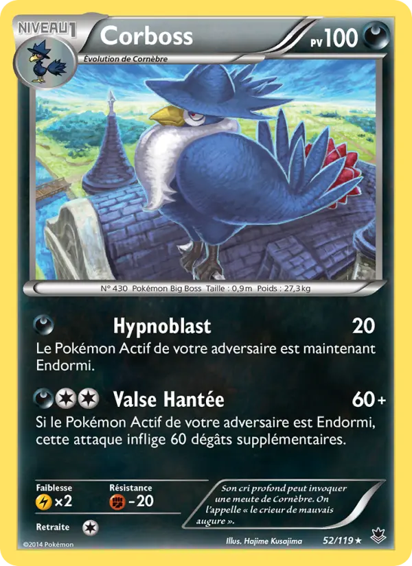 Scan HD carte Pokémon Corboss 52/119 — Vigueur Spectrale