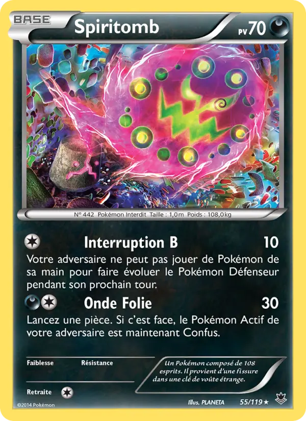 Scan HD carte Pokémon Spiritomb 55/119 — Vigueur Spectrale