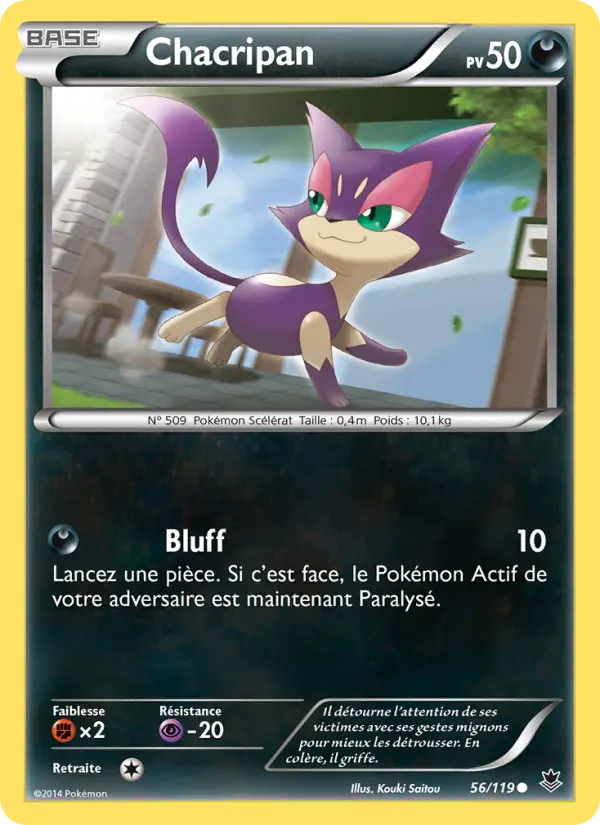 Scan HD carte Pokémon Chacripan 56/119 — Vigueur Spectrale