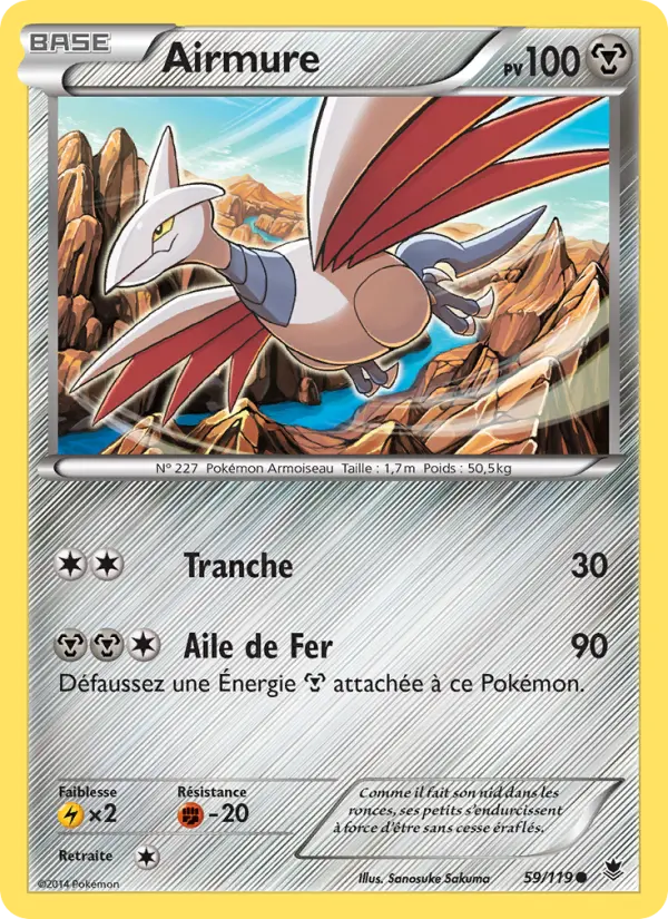 Scan HD carte Pokémon Airmure 59/119 — Vigueur Spectrale