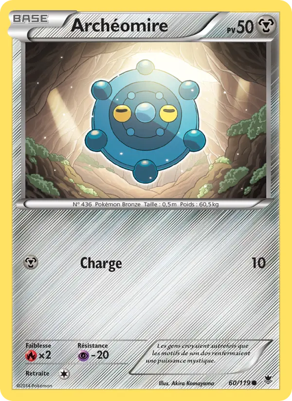 Scan HD carte Pokémon Archéomire 60/119 — Vigueur Spectrale