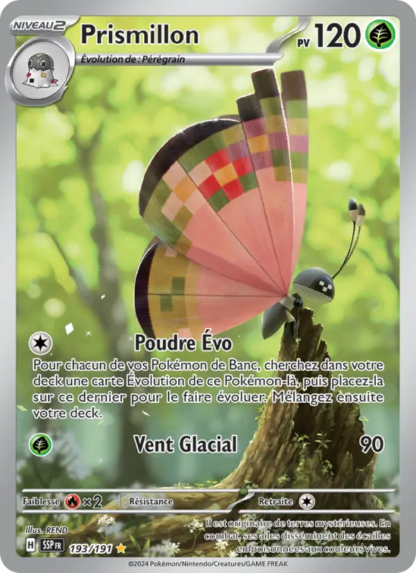Scan HD carte Pokémon Prismillon 193/191 — Étincelles Déferlantes