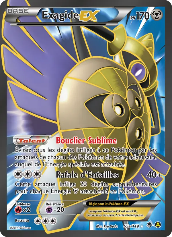 Scan HD carte Pokémon Exagide EX 65/119 — Vigueur Spectrale