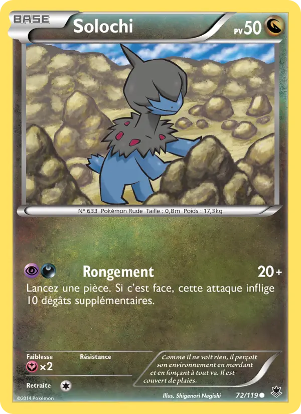 Scan HD carte Pokémon Solochi 72/119 — Vigueur Spectrale