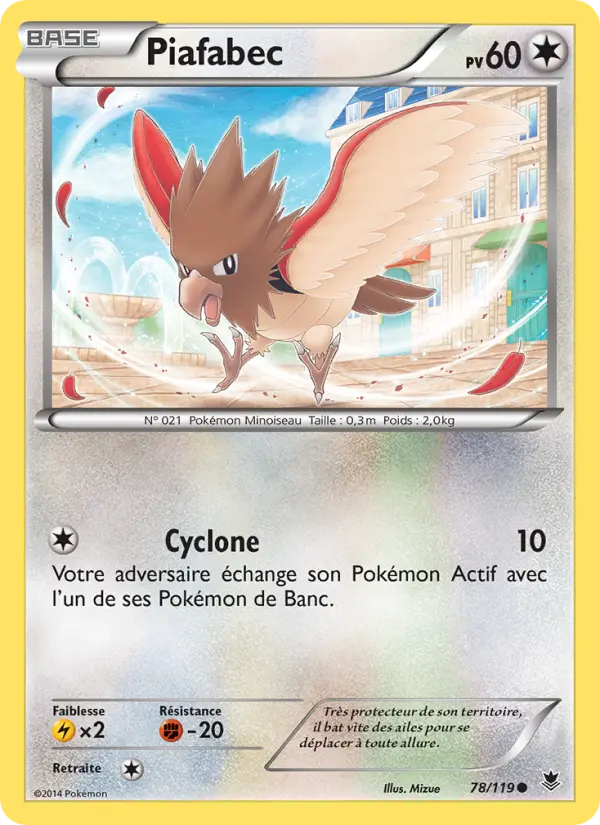 Scan HD carte Pokémon Piafabec 78/119 — Vigueur Spectrale